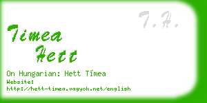 timea hett business card